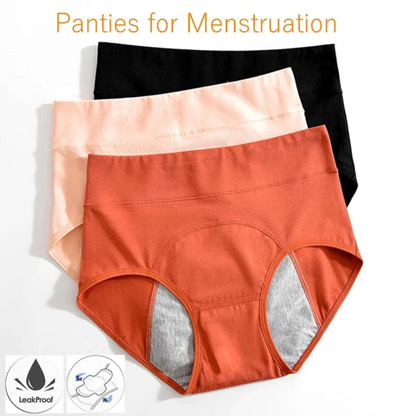 Culottes menstruelles en coton - anti-fuite